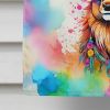 Hippie Animal Stag Deer House Flag Large Porch Sleeve Pole Decorative Outside Yard Banner Artwork Wall Hanging, Polyester, House Size, Multicolor