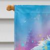 Old English Sheepdog Hippie Dawg House Flag Large Porch Sleeve Pole Decorative Outside Yard Banner Artwork Wall Hanging, Polyester, House Size, Multic