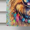 Chow Chow Hippie Dawg House Flag Large Porch Sleeve Pole Decorative Outside Yard Banner Artwork Wall Hanging, Polyester, House Size, Multicolor