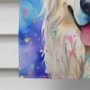 Great Pyrenees Hippie Dawg House Flag Large Porch Sleeve Pole Decorative Outside Yard Banner Artwork Wall Hanging, Polyester, House Size, Multicolor