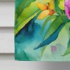 Orchids in Watercolor House Flag Large Porch Sleeve Pole Decorative Outside Yard Banner Artwork Wall Hanging, Polyester, House Size, Multicolor