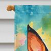 Doberman Pinscher Hippie Dawg House Flag Large Porch Sleeve Pole Decorative Outside Yard Banner Artwork Wall Hanging, Polyester, House Size, Multicolo
