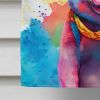 Hippie Animal Pig House Flag Large Porch Sleeve Pole Decorative Outside Yard Banner Artwork Wall Hanging, Polyester, House Size, Multicolor