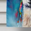 Hippie Animal Llama House Flag Large Porch Sleeve Pole Decorative Outside Yard Banner Artwork Wall Hanging, Polyester, House Size, Multicolor