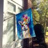 Hippie Animal Llama House Flag Large Porch Sleeve Pole Decorative Outside Yard Banner Artwork Wall Hanging, Polyester, House Size, Multicolor