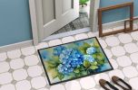NEW Hydrangeas in Watercolor Doormat Front Door Mat Indoor Outdoor Rugs for Entryway, Non Slip Washable Low Pile, 18H X 27W