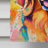 Golden Retriever Hippie Dawg House Flag Large Porch Sleeve Pole Decorative Outside Yard Banner Artwork Wall Hanging, Polyester, House Size, Multicolor