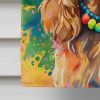 Cocker Spaniel Hippie Dawg House Flag Large Porch Sleeve Pole Decorative Outside Yard Banner Artwork Wall Hanging, Polyester, House Size, Multicolor