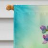 Orchids in Watercolor House Flag Large Porch Sleeve Pole Decorative Outside Yard Banner Artwork Wall Hanging, Polyester, House Size, Multicolor