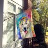 Great Pyrenees Hippie Dawg House Flag Large Porch Sleeve Pole Decorative Outside Yard Banner Artwork Wall Hanging, Polyester, House Size, Multicolor