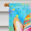 French Bulldog Hippie Dawg House Flag Large Porch Sleeve Pole Decorative Outside Yard Banner Artwork Wall Hanging, Polyester, House Size, Multicolor