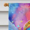 Weimaraner Hippie Dawg House Flag Large Porch Sleeve Pole Decorative Outside Yard Banner Artwork Wall Hanging, Polyester, House Size, Multicolor