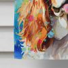 Cavalier Spaniel Hippie Dawg House Flag Large Porch Sleeve Pole Decorative Outside Yard Banner Artwork Wall Hanging, Polyester, House Size, Multicolor