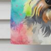 Schnauzer Hippie Dawg House Flag Large Porch Sleeve Pole Decorative Outside Yard Banner Artwork Wall Hanging, Polyester, House Size, Multicolor