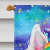 Westie Hippie Dawg House Flag Large Porch Sleeve Pole Decorative Outside Yard Banner Artwork Wall Hanging, Polyester, House Size, Multicolor