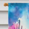 Hippie Animal Stag Deer House Flag Large Porch Sleeve Pole Decorative Outside Yard Banner Artwork Wall Hanging, Polyester, House Size, Multicolor