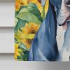 Great Dane in Sunflowers House Flag Large Porch Sleeve Pole Decorative Outside Yard Banner Artwork Wall Hanging, Polyester, House Size, Multicolor