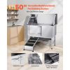Stainless Steel Dog Washing Station, 50 inch Pet Grooming Tub w/ Ramp, PE Water Filter Board, Faucet & Showerhead & Soap Holder Dog Bathtub for Large